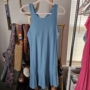 Etonic Tennis Golf Pickleball Athleisure dusty Blue Dress large ruffle t back
